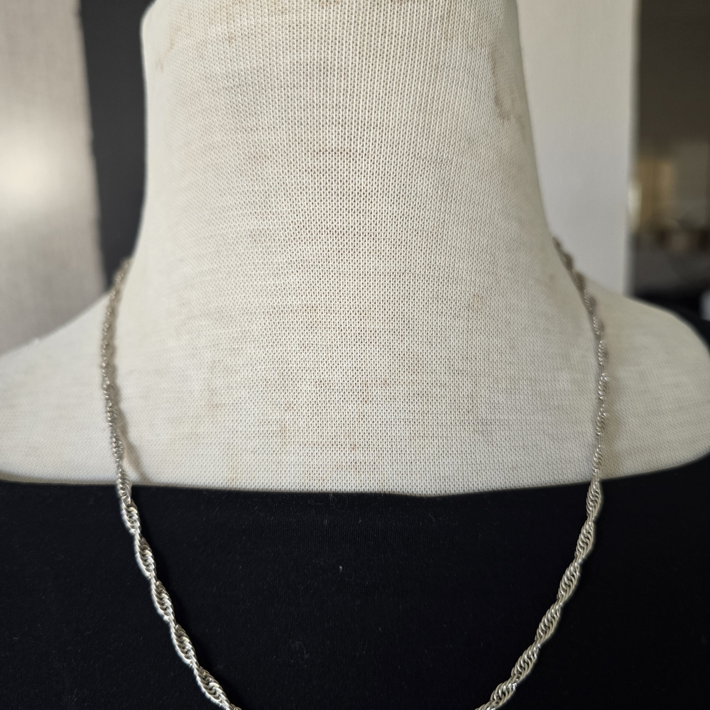 Silver Rope Chain Necklace - Picture 4 of 7